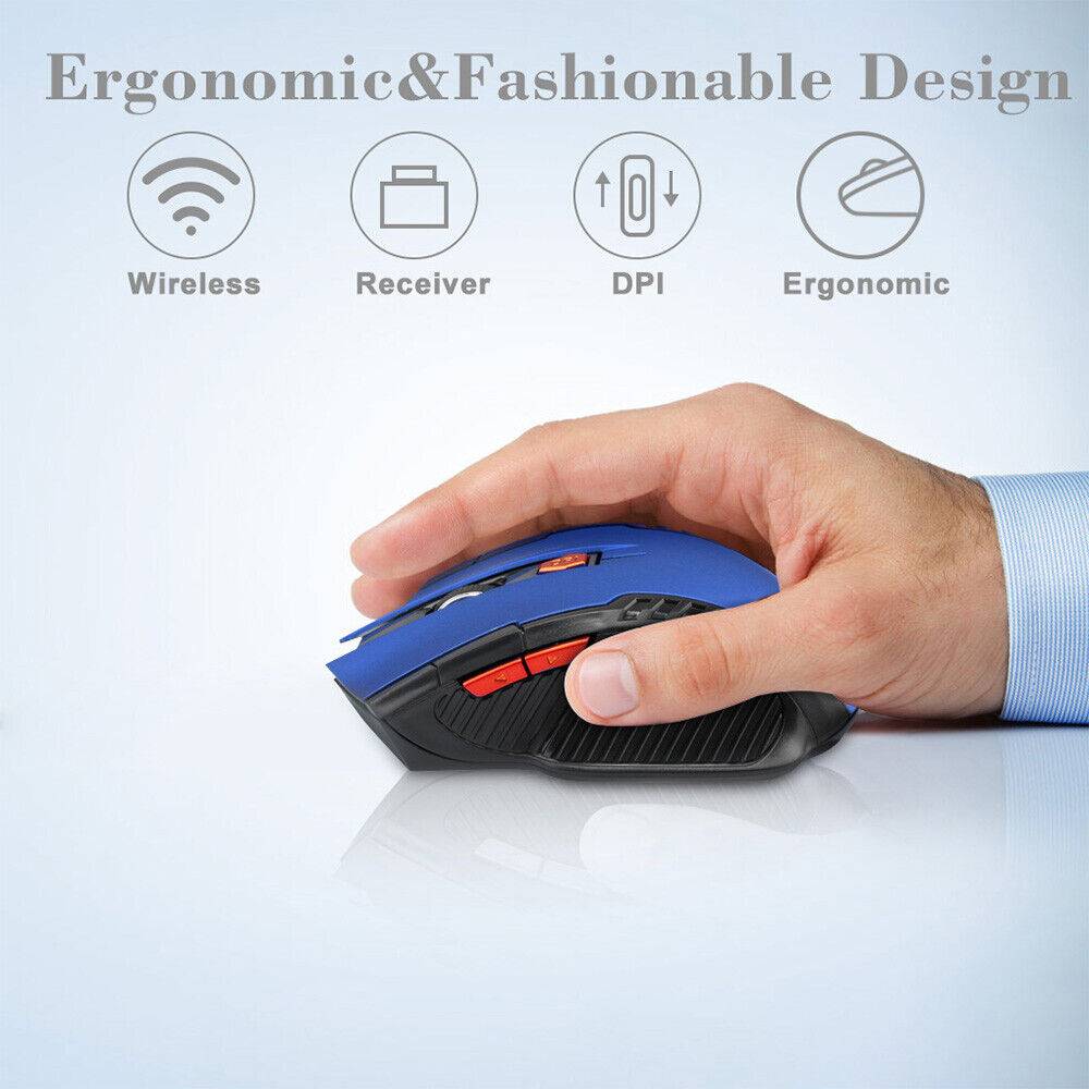 ADAH1318 Funk Maus Gaming Kabellos Wireless Mouse Für PC Laptop Schwarz Grau Rot Blau USB Cyber Monday