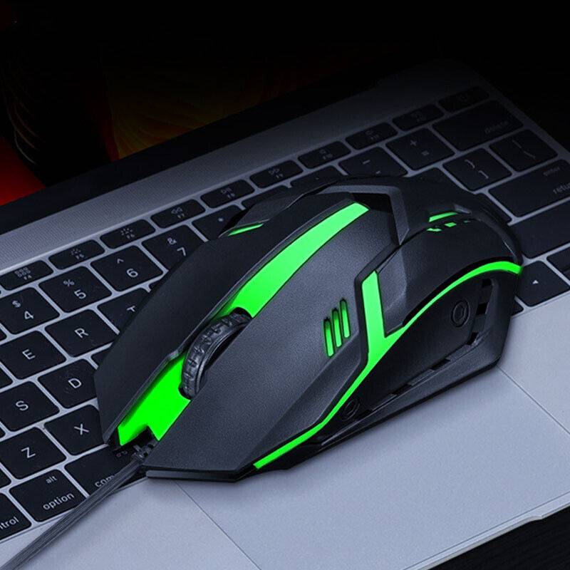 ADAH1318 Gaming Maus LED USB Kabelgebunden Farbwechsel Ergonomisch Optical Gamer Mouse PC Weihnachtsangebot