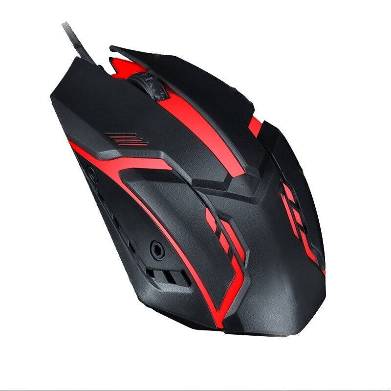 ADAH1318 Gaming Maus LED USB Kabelgebunden Farbwechsel Ergonomisch Optical Gamer Mouse PC Weihnachtsangebot