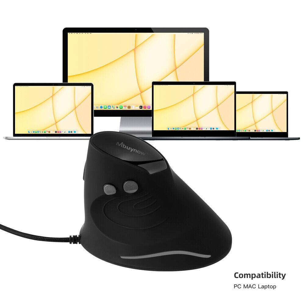 limi-electronics Gaming Maus vertikale 6 Tasten 3200DPI MSDS USB Gamer Mouse 7 Farbe PC Computer Valentinstagsangebot