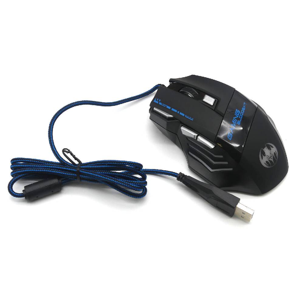 druckmittel.de Gaming Maus Bloodbat PC Laptop Kabelgebunden Mouse Einstellbar bis 6800 DPI Exklusive Angebote