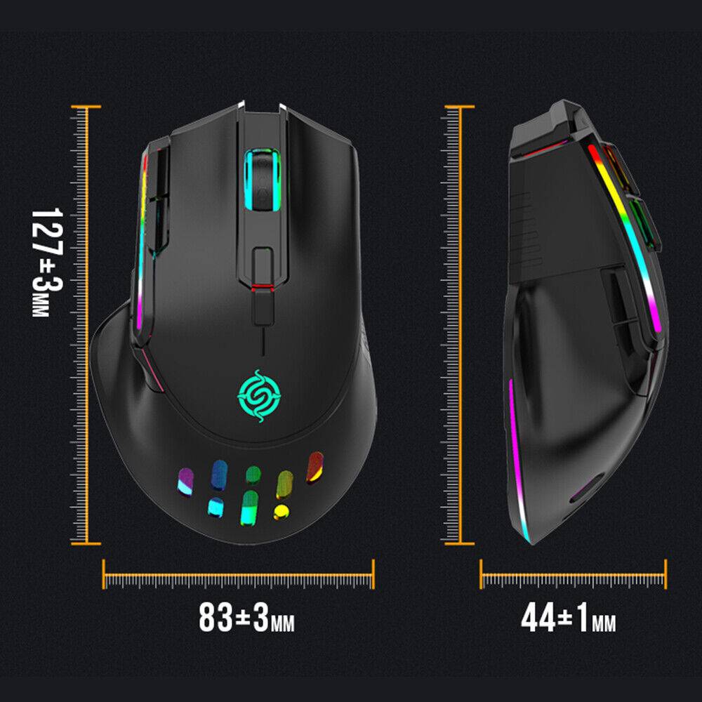 Ultrongo Funk Maus Gaming Kabellos Wireless Mouse Für PC Laptop RGB Schwarz Weiß USB Bis zu 50% Rabatt