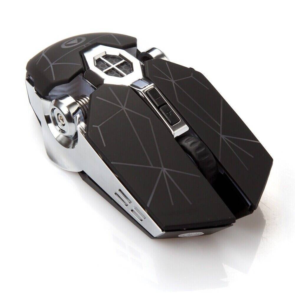 KWIK RGB Gaming Maus Kabellos Wireless Leise Mouse PC Laptop E-Sport LED USB-Dongel Bis zu 60% Rabatt