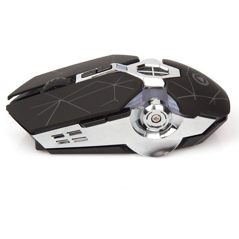 KWIK RGB Gaming Maus Kabellos Wireless Leise Mouse PC Laptop E-Sport LED USB-Dongel Bis zu 60% Rabatt