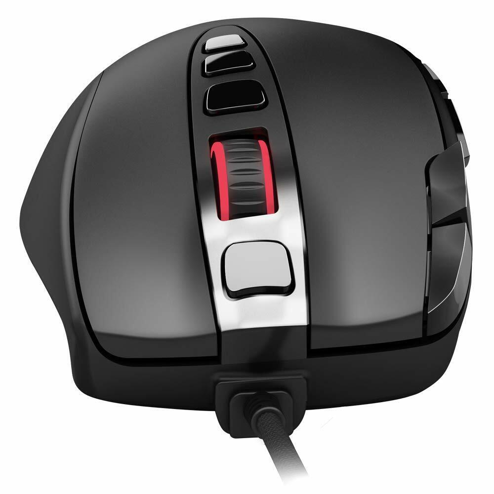 giga.store Lioncast LM25 PC LED Gaming Maus mit 13 Programmierbaren Tasten, RGB, PMW3360 Sonderangebot der Fabrik