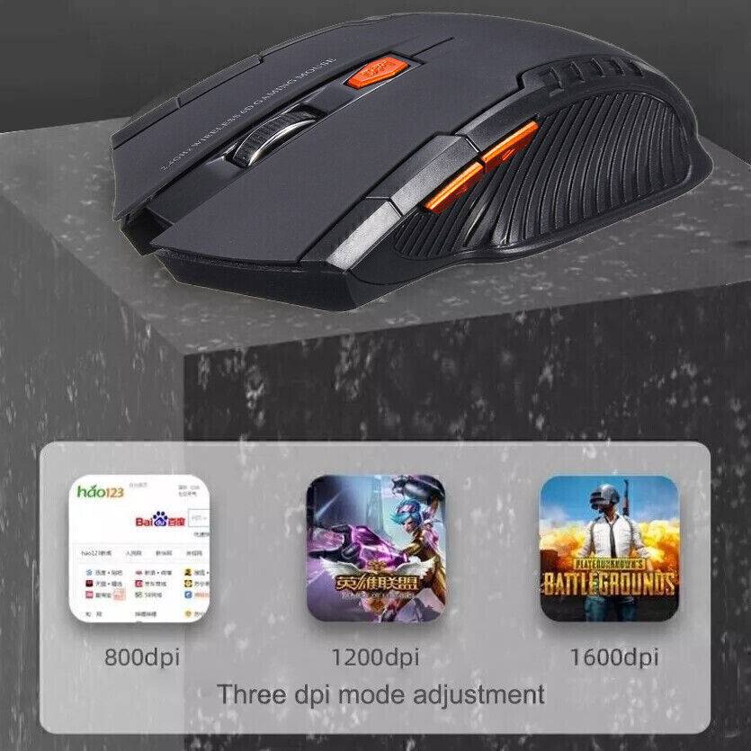marke-eu PC Maus Kabellos USB Wireless Mouse Computer Notebook Laptop Funkmaus Batterie Super Rabatt