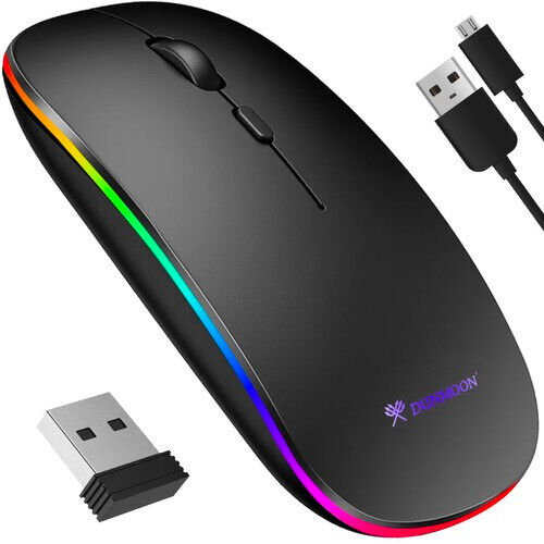 Funtime online Gaming Maus Kabellos Bluetooth Computer, MAC PC Aufladbare leise LED 400 mAh