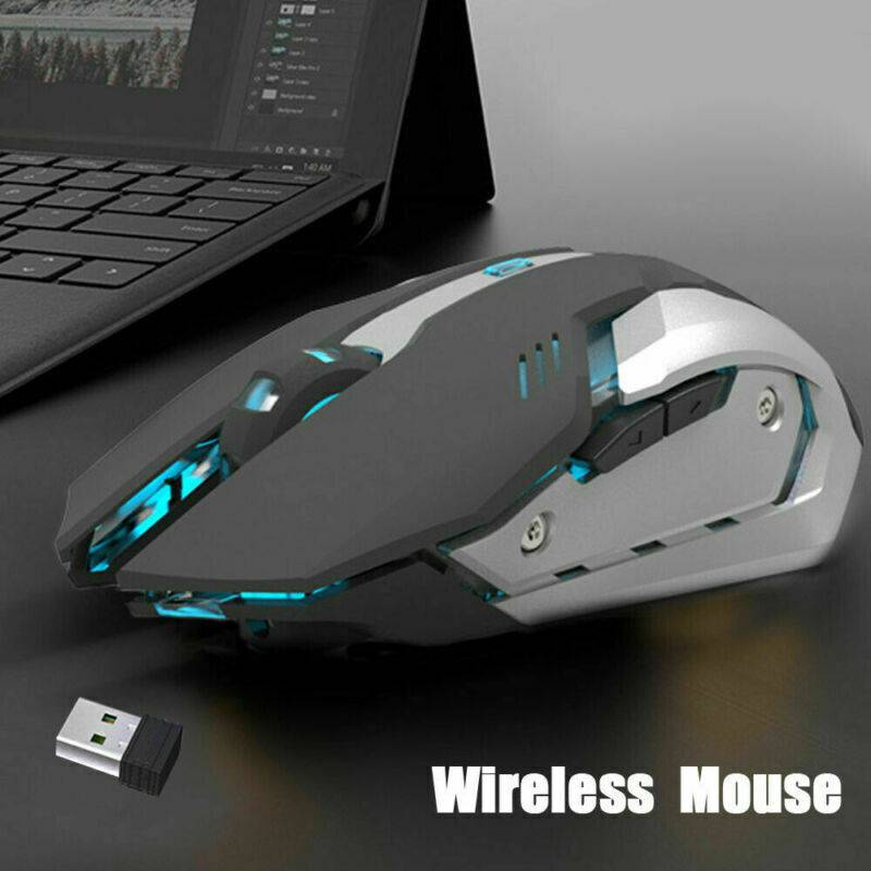 peihu-66 Wireless Kabellos Maus PC Mouse Funkmaus USB Aufladbar für Computer Laptop DE