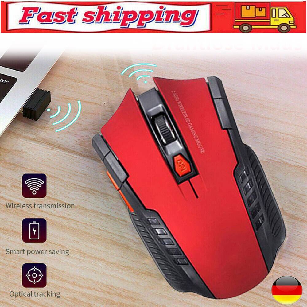 googsluck-eu PC Maus Kabellos USB Wireless Mouse Computer Notebook Laptop Funkmaus