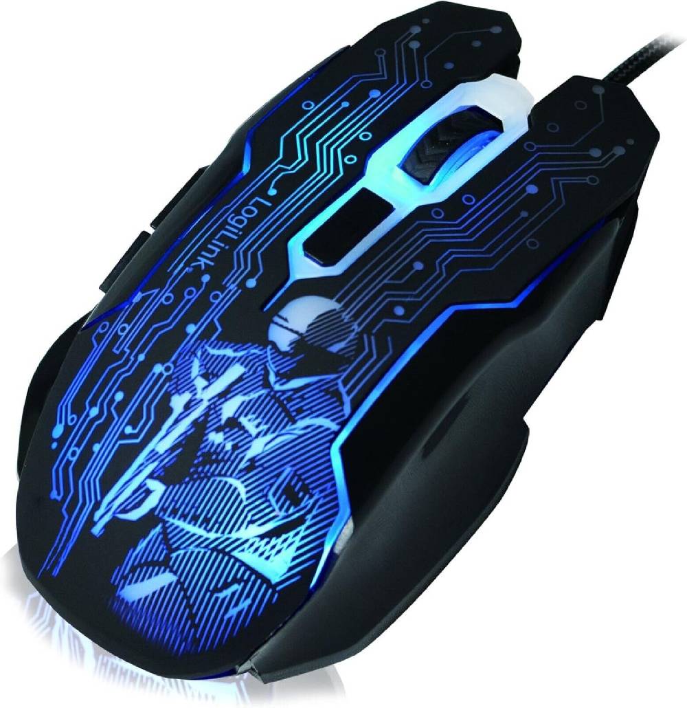 AbisZHandelShop Gaming Maus Optische USB Gamer Mouse 2400DPI Beleuchtet 6 Tasten PC Computer