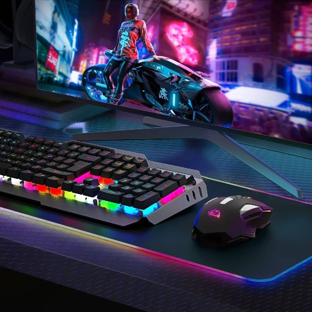 mambasnake-game Drahtlose 2,4G-Gaming-Maus wiederaufladbares LED-Licht 2400 DPI, für PC PS4 Xbox Hotsell