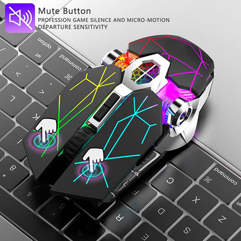 grossladen2019 Gaming Maus USB Kabellose Maus Gamer Maus Beleuchtet 7 Tasten Für PC Computer