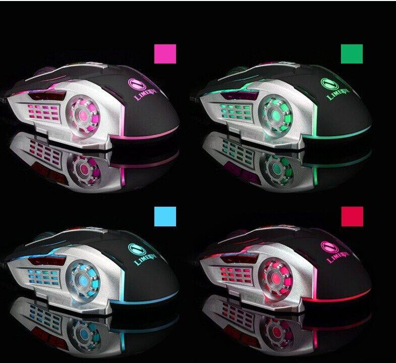 Han Alliance Trade GmbH USB Gaming Maus 3200 DPI PC Computer mit LED Maus GAMER Mouse 6 Tasten V2 s