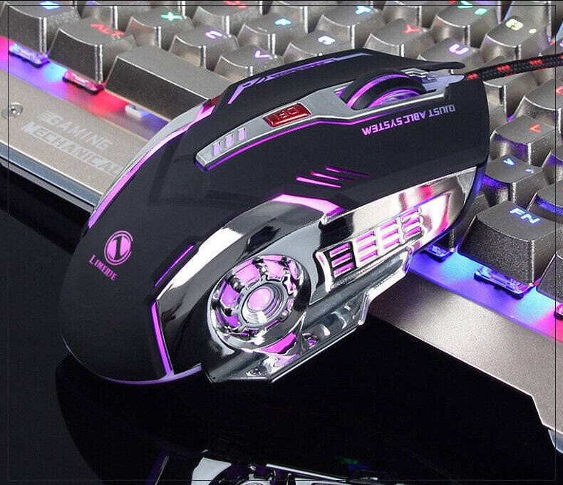 Han Alliance Trade GmbH USB Gaming Maus 3200 DPI PC Computer mit LED Maus GAMER Mouse 6 Tasten V2 s Fabrik Onlineshop