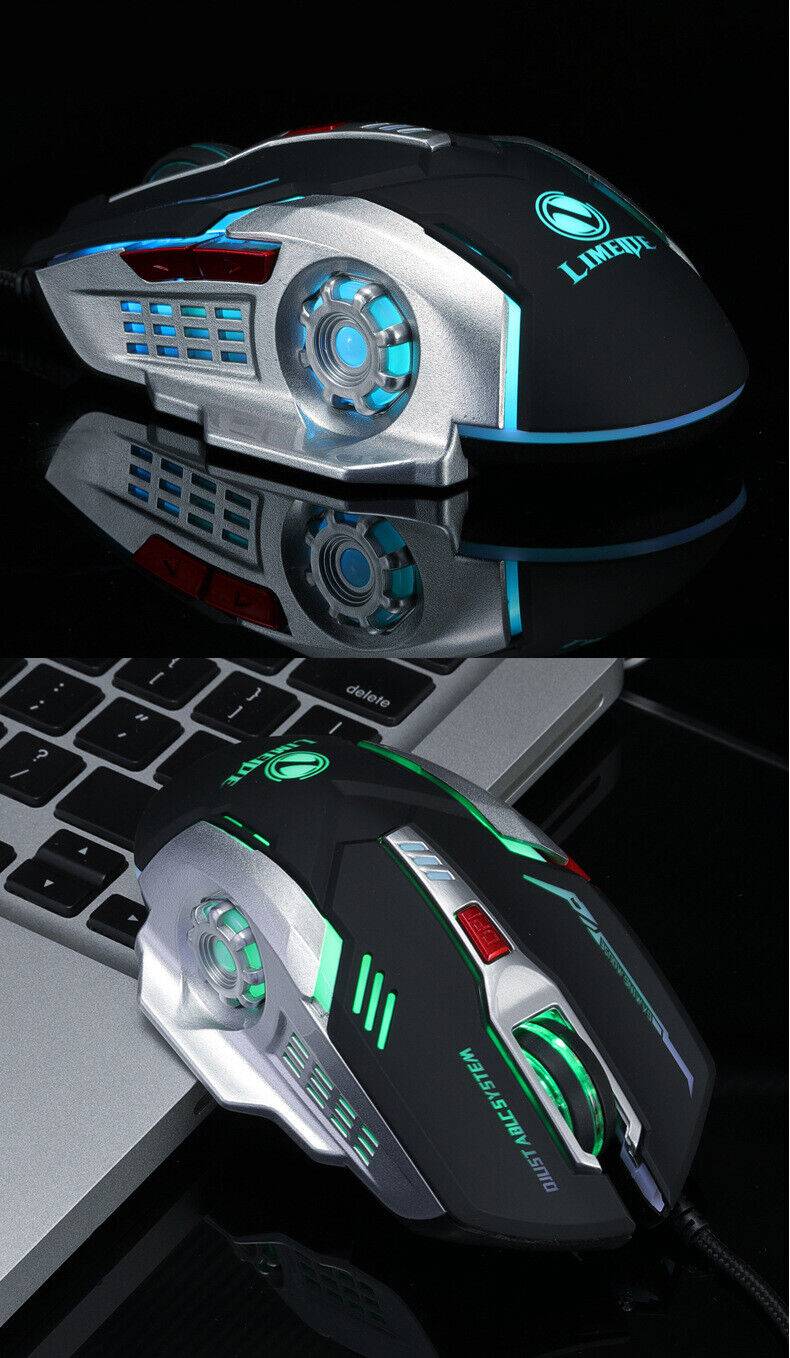 Han Alliance Trade GmbH USB Gaming Maus 3200 DPI PC Computer mit LED Maus GAMER Mouse 6 Tasten V2 s Fabrik Onlineshop