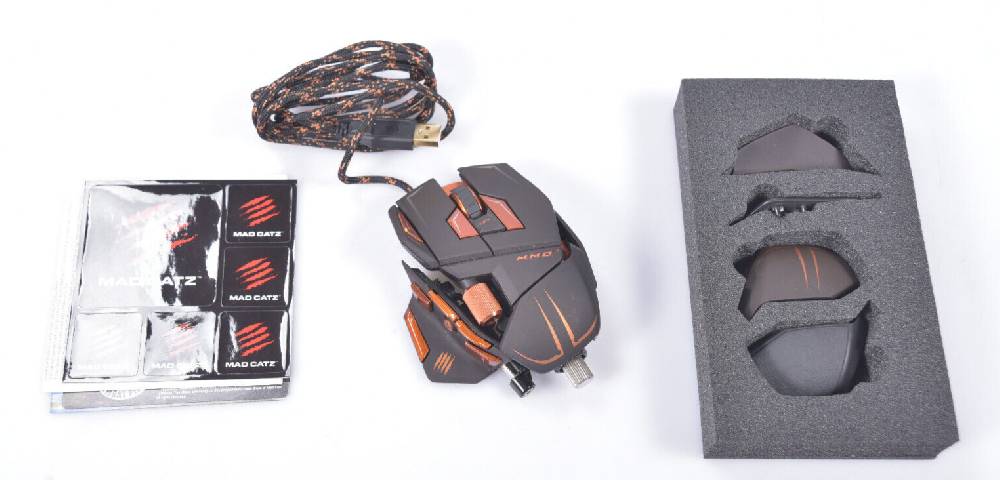 Warenhandel-Hannover Mad Catz M.M.O 7 Gaming Maus 6400dpi PC und MAC schwarz orange programmierbar