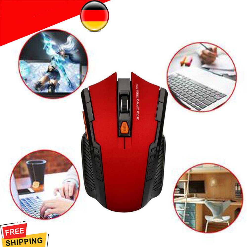 alstooper-eu Maus Kabellos USB Wireless-Mouse Computer Notebook Laptop Funkmaus PC