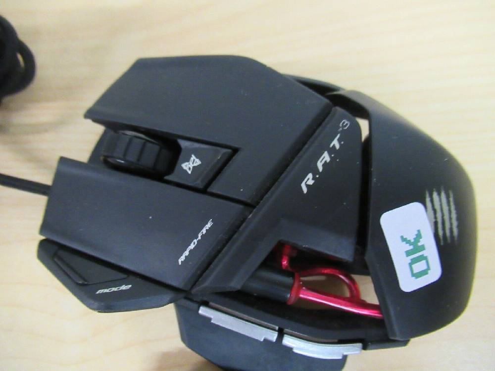 wolfsoft_gmbh Mad Catz R.A.T. 3 Gaming Maus RAT 3 Optischer Sensor 3500DPI matt schwarz Weihnachtsangebot