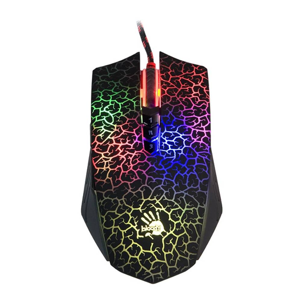 euroelectronics_europe Gaming Maus 6200 DPI 8 Tasten USB Gamer Mouse Beleuchtet PC Computer Schwarz