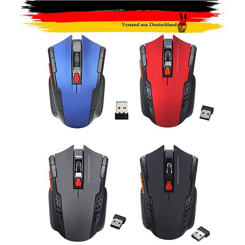 doublewiner-eu Drahtlose Gaming Maus 2.4G Optisch Maus Computer Mäuse für Laptop PC Tablet DHL