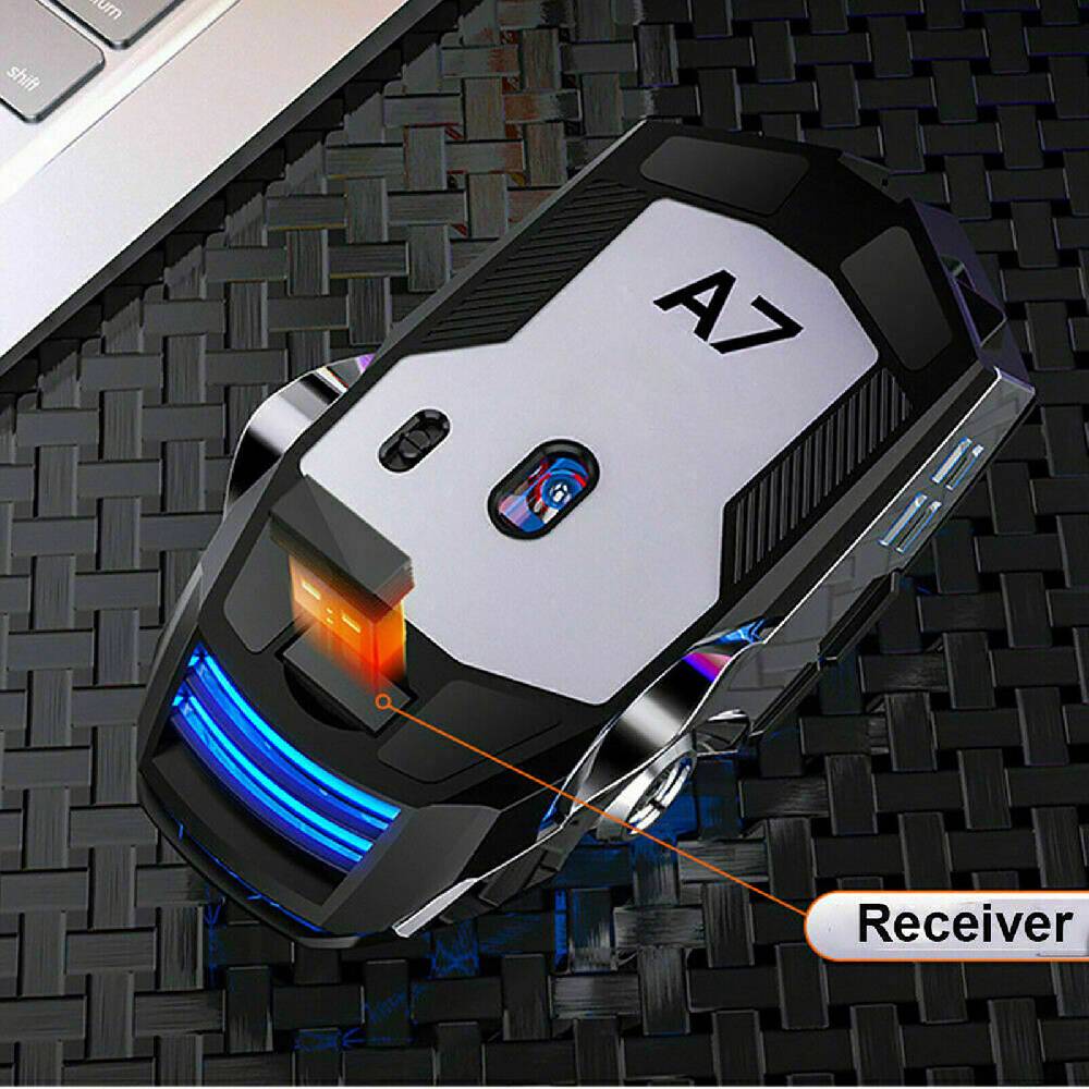 zeddmark Wireless Maus Gaming Maus USB Optisch 7-Tasten Beleuchtet Gamer für PC Laptop Große Rabatte