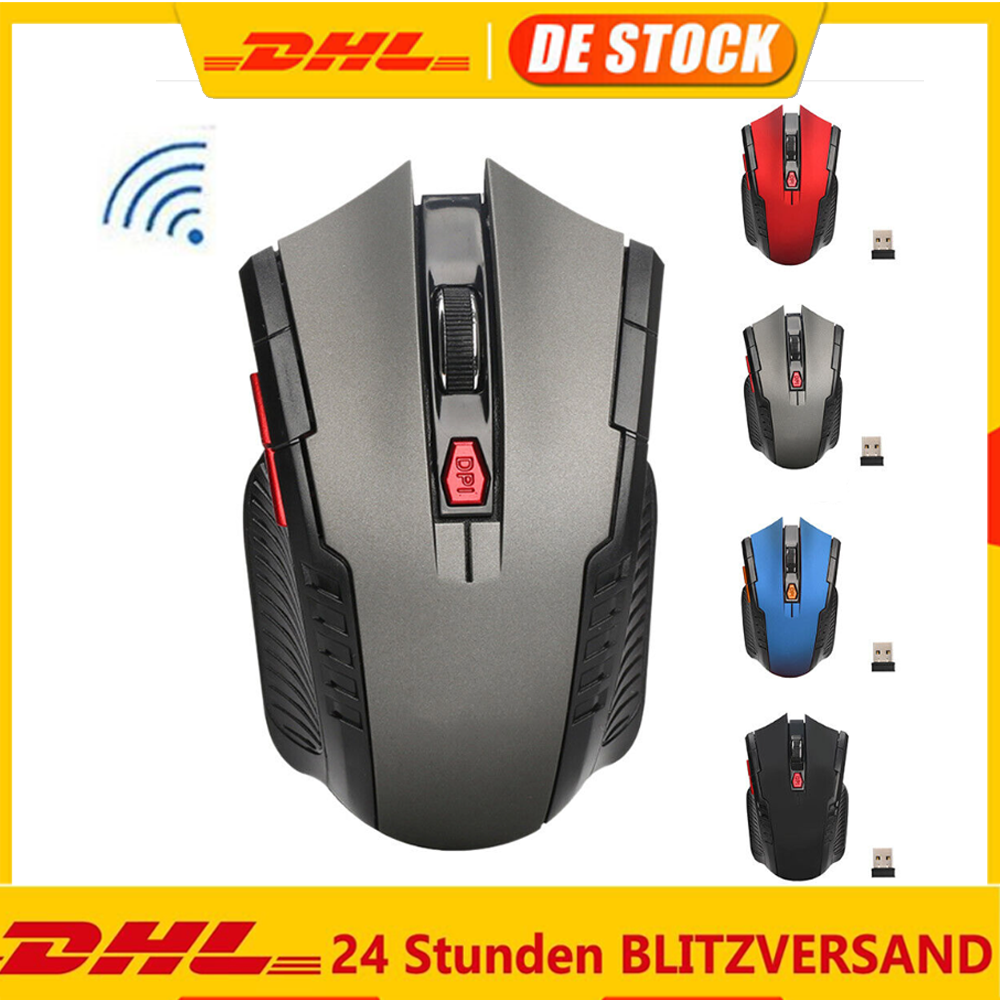 marke-eu PC Maus Kabellos USB Wireless Mouse Gaming Computer Notebook Laptop Funk DE