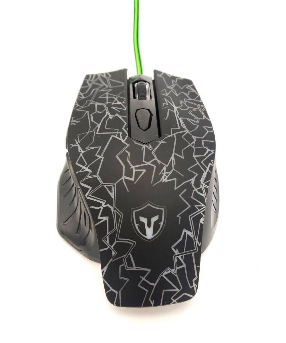SlichShop Battletron Gaming Mouse LED PC Maus Switch 4 Stufen von 1000-3200 DPI Kabel 1,4m