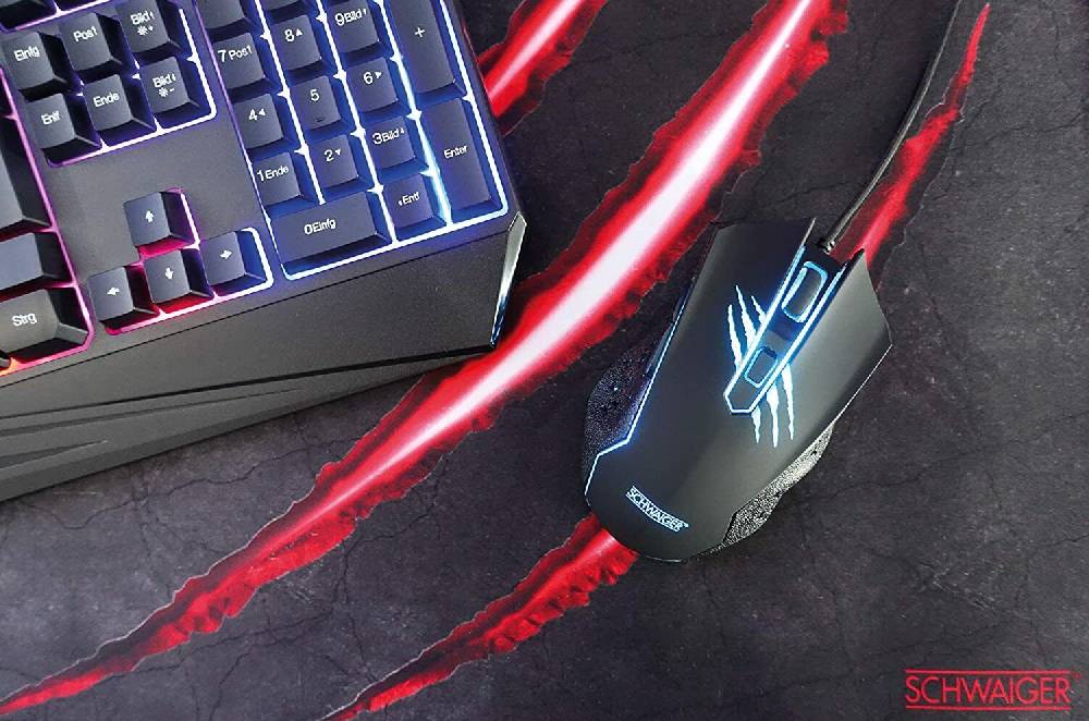 IM-Trading GmbH Gaming Maus LED Beleuchtet Kabelgebunden für PC Notebook Laptop Begrenzte Freigabe