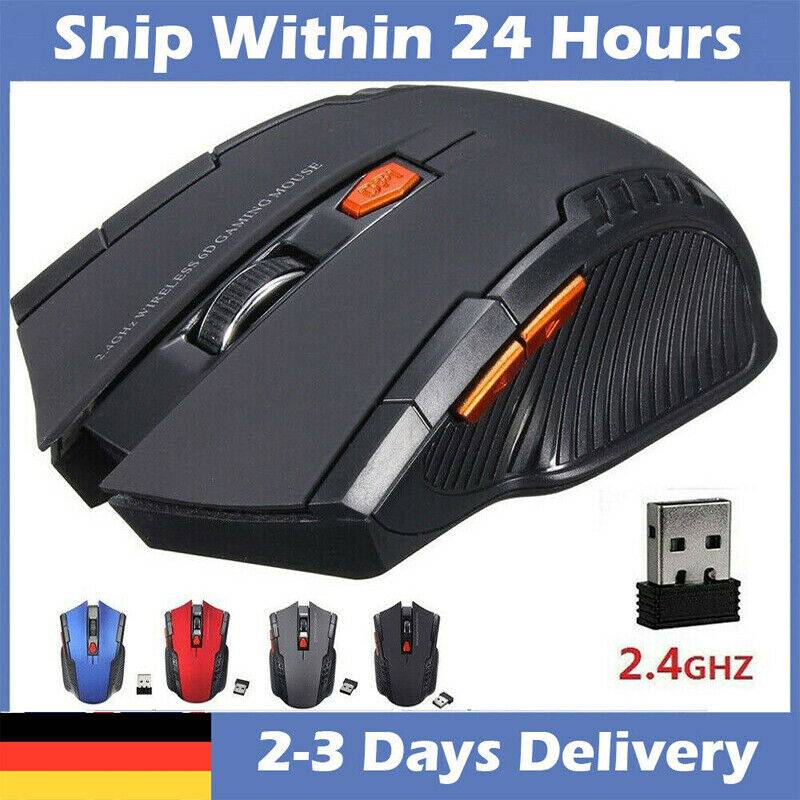 beliefirst DE STOCK PC Maus Kabellos USB Wireless Mouse Computer Notebook Laptop Funkmaus