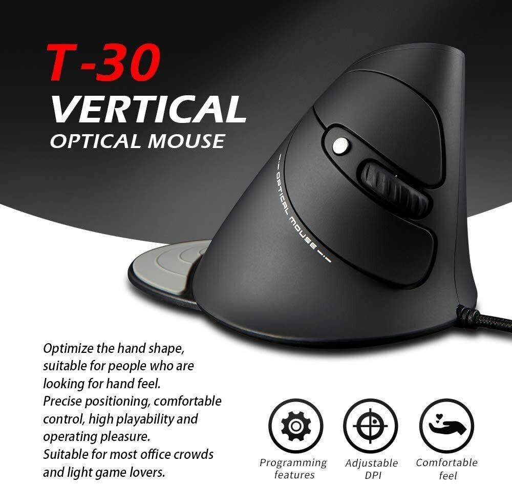limi-electronics Gaming Optische Maus Vertikale Ergonomisches 6 Tasten 800- 3200DPI PC Mouse