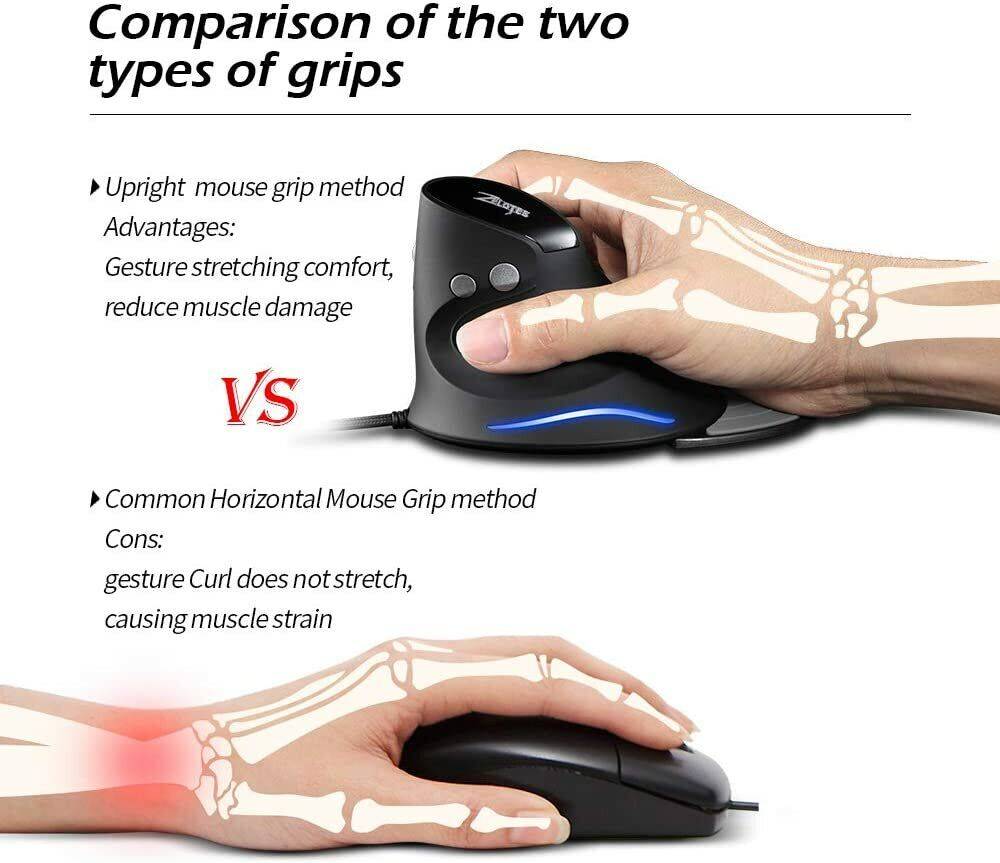 limi-electronics Gaming Optische Maus Vertikale Ergonomisches 6 Tasten 800- 3200DPI PC Mouse Bis zu 50% Rabatt
