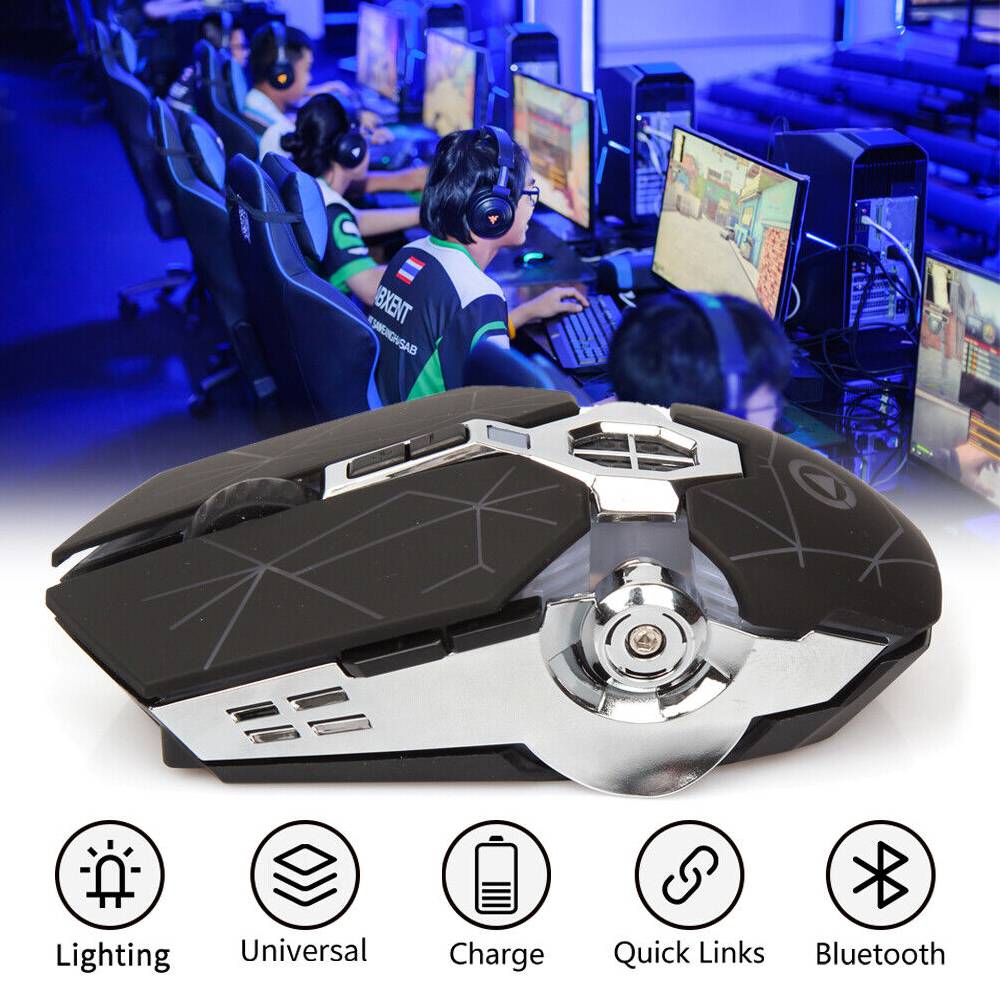 gcdealnew Gaming Maus USB Gamer Mouse PC Wireless Maus Notebook Laptop LED 2.4GHz 1800DPI Bis zu 60% Rabatt
