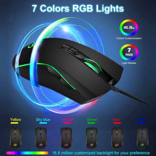 tworabbit Pc Maus Kabelgebunden Usb Kabel Computer Laptop Notebook Mouse 7 Tasten 3200 Dpi Bis zu 65% Rabatt