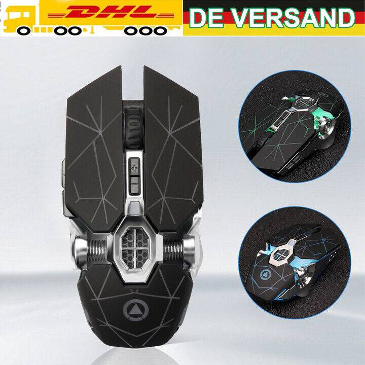 tungtu2017 7-Tasten Funk Maus Gaming Kabellos Wireless Gamer Mouse Für PC Laptop Schwarz