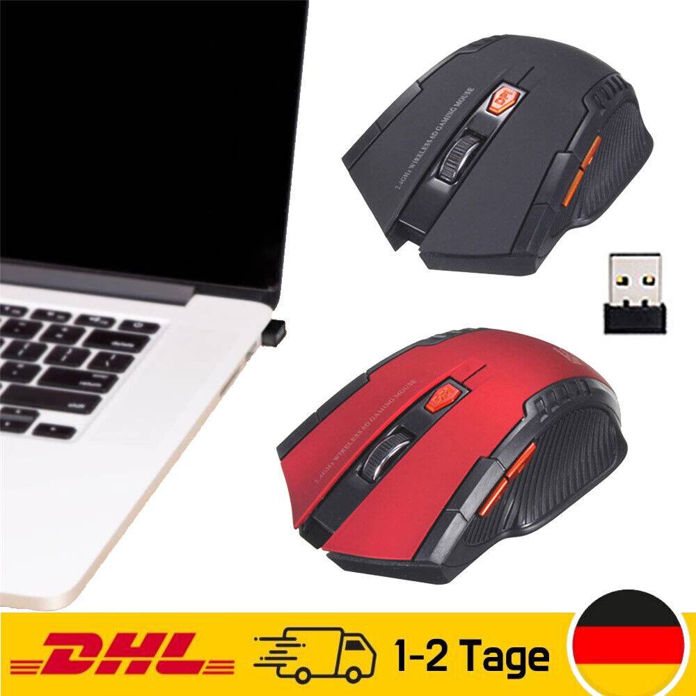 bluehsky2008-eu PC Maus Kabellos USB Wireless Mouse Computer Notebook Laptop Funkmaus 1600dpi Fabrikladen