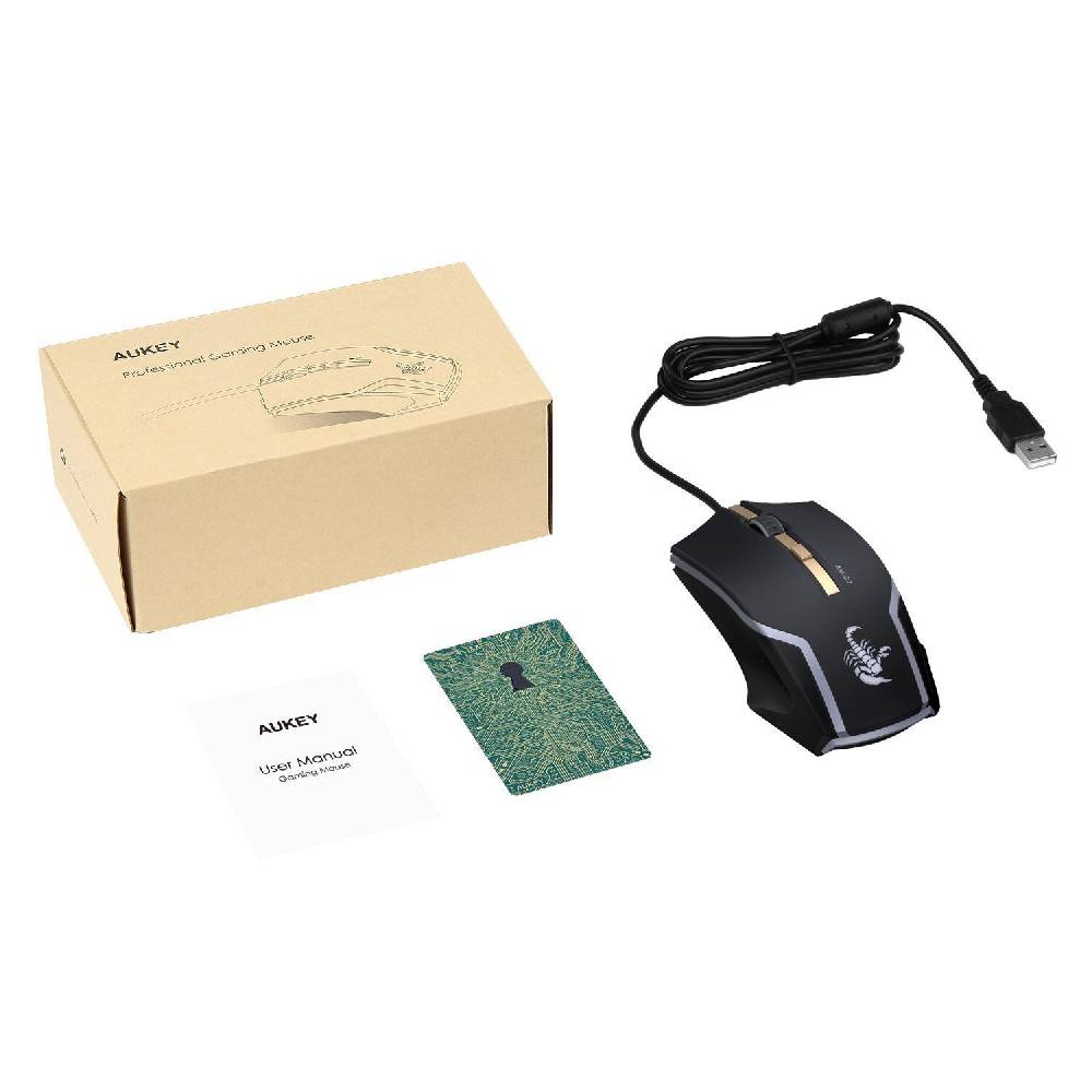 ogeled Gaming Maus Wired 2500 DPI mit LED Spiel Optisch Maus für Windows AUKEY C3 2025