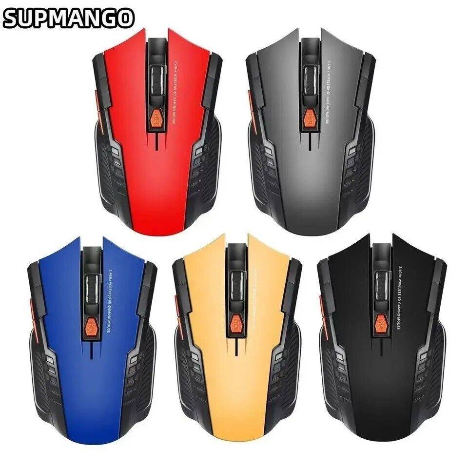 MNT-Shop Funk maus gaming kabellos USB für Pc, Laptop, Computer Wireless Mouse USB