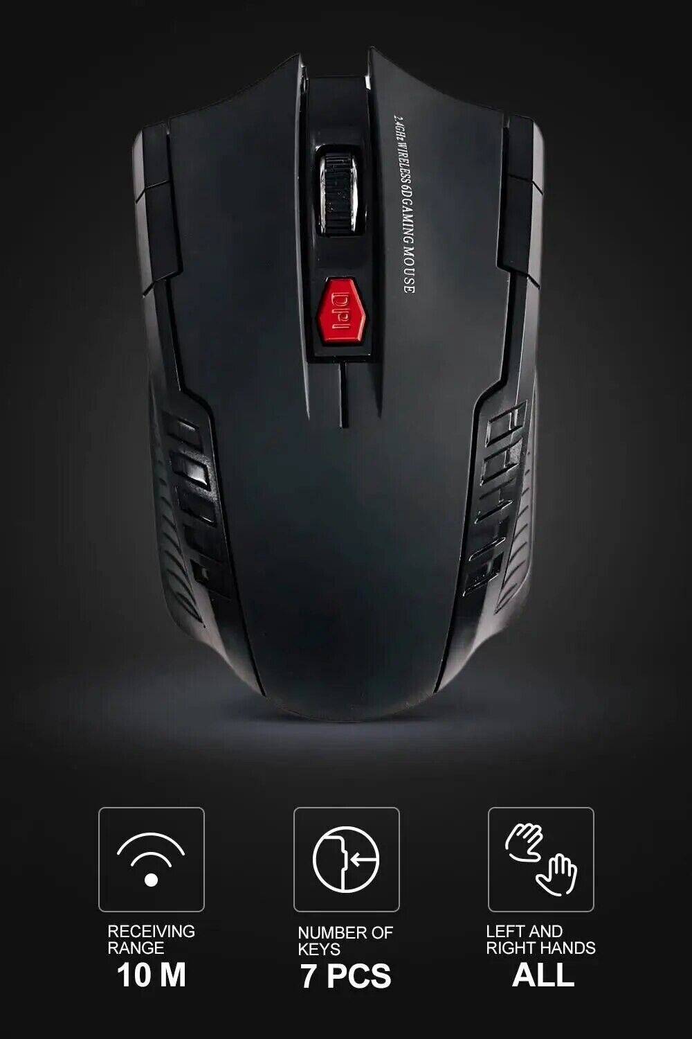 MNT-Shop Funk maus gaming kabellos USB für Pc, Laptop, Computer Wireless Mouse USB Limitierter Zeitrabatt