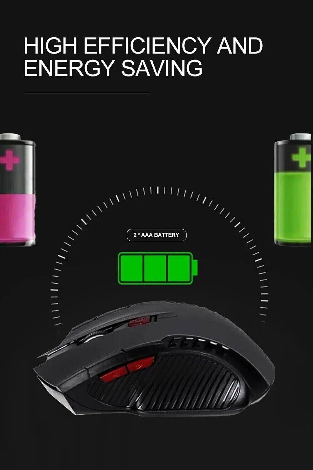 MNT-Shop Funk maus gaming kabellos USB für Pc, Laptop, Computer Wireless Mouse USB Limitierter Zeitrabatt