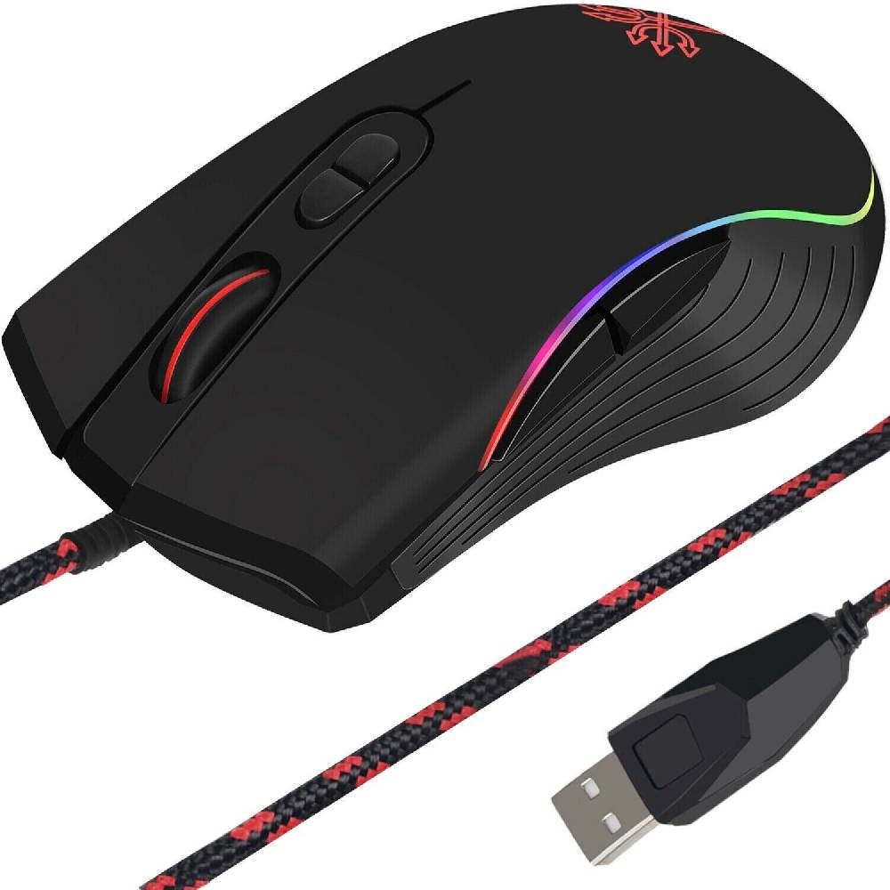 Second-Chance Lauffen Gaming Maus mit LED Beleuchtung PC Computer Mouse USB optisch Effekt Play 7200 Günstig kaufen