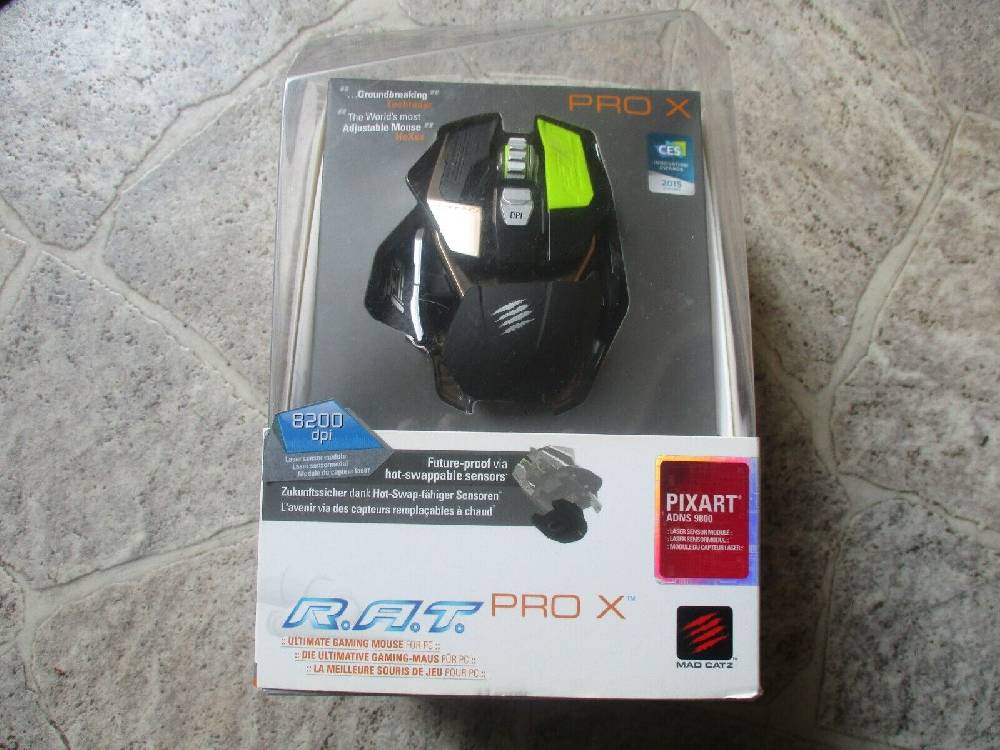 wolfsoft_gmbh Mad Catz R.A.T. PRO X ULTIMATE GAMING MAUS LASER SENSOR 8200DPI OVP neuwertig