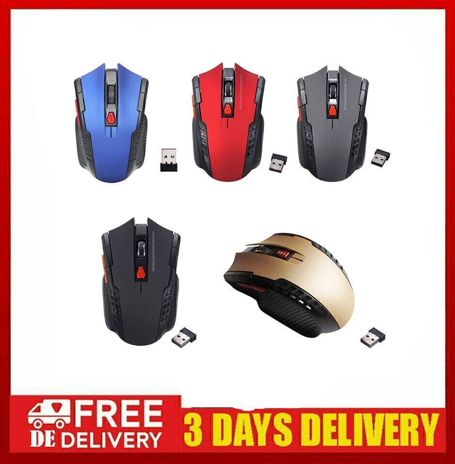 wowhopelive-eu Mini PC Maus Kabellos USB Wireless Mouse Gaming Computer Notebook Laptop Funk DE