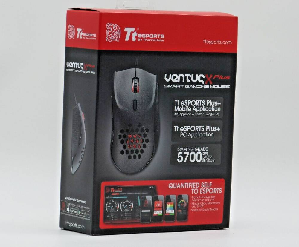 KarusoMedia Thermaltake Tt esports Ventus X Plus, Gaming-Maus, optisch, mit Lasertechnologie