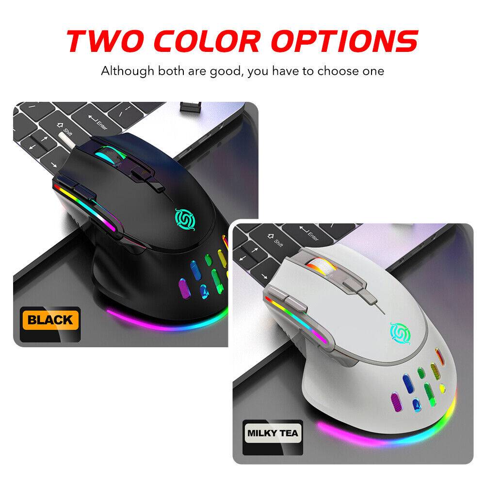 dollardog Kabellose Gaming Maus RGB Optische USB Gamer Mouse 3200DPI 10 Tasten PC Computer Exklusive Angebote