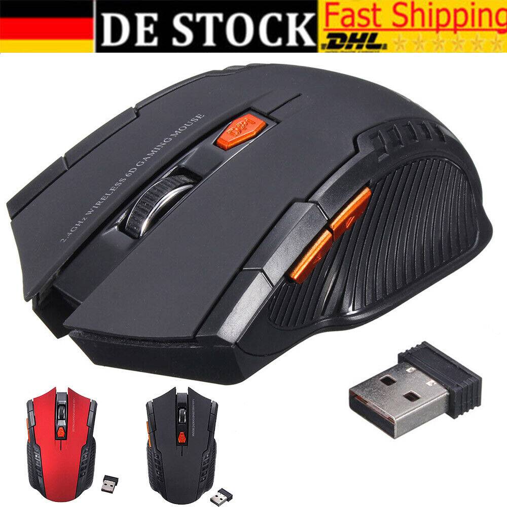biow-mall Moderne drahtlose schnurlose Maus optische Rolle für PC Laptop Computer USB DHL