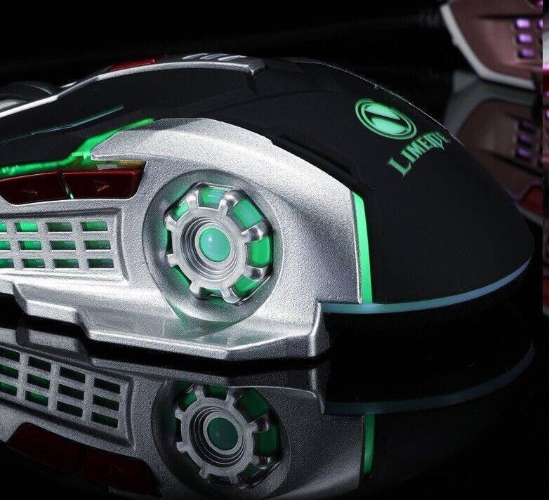 Han Alliance Trade GmbH USB Gaming Maus 3200 DPI PC Computer mit LED Maus GAMER Mouse 6 Tasten