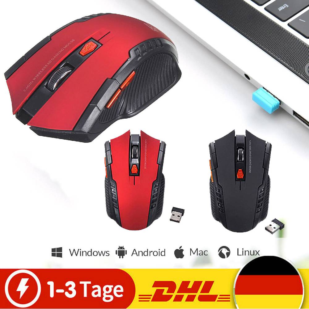bestone88 PC USB Maus Kabellos 2.4Ghz Mouse Notebook Laptop Funkmaus