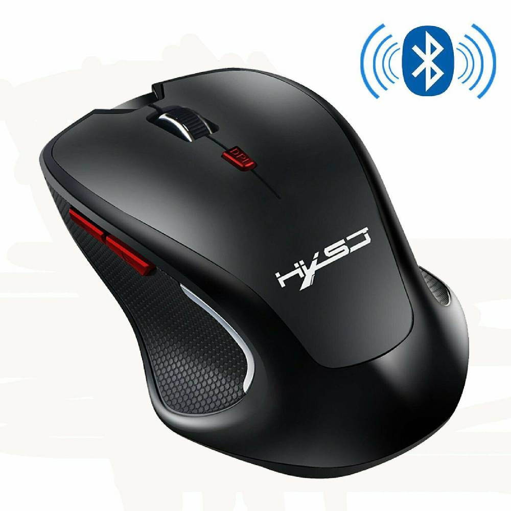 buy2_fly Bluetooth Wireless Mouse Optische Mäuse für PC Mac Android OS Tablets Schwarz