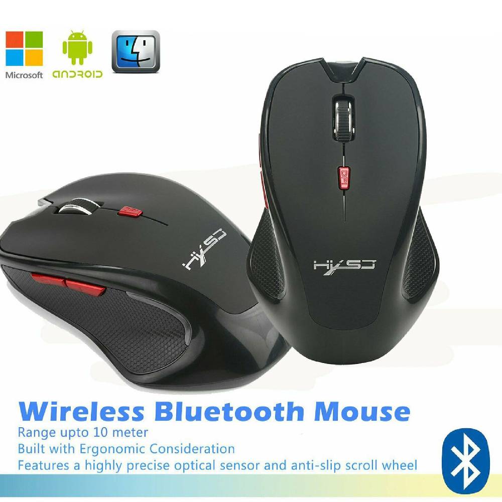 buy2_fly Bluetooth Wireless Mouse Optische Mäuse für PC Mac Android OS Tablets Schwarz Riesige Ersparnisse