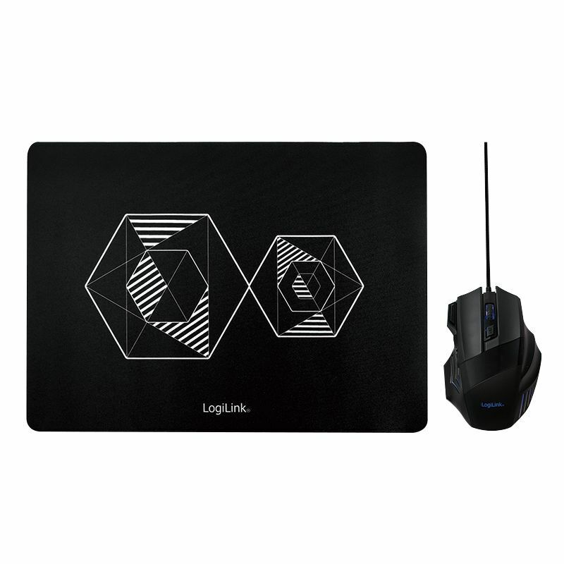 pricecore Shop Optische USB Gaming Maus + Mauspad 6-Tasten Gaming-Maus Laptop PC 800 - 2400 dpi